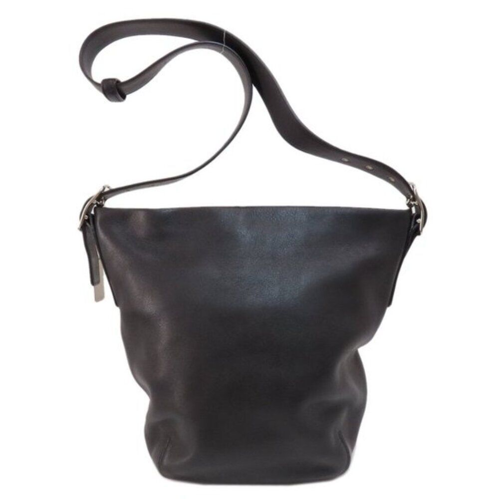 Coach Vintage Legacy Black Leather M1S-9186 Duffle Bucket Shoulder Bag